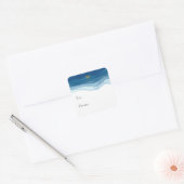 Blauwe Waterverf Chanoeka Gift Label (Envelop)