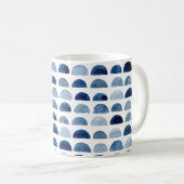 Blauwe waterverf design classic koffiethee mok (Voorkant rechts)