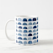 Blauwe waterverf design classic koffiethee mok (Links)