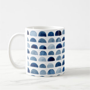 Blauwe waterverf design classic koffiethee mok