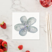Blauwe Waterverf Dream Flower Servetten (Insitu)