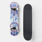 Blauwe Waterverf Drocatcher Modern Boho Skateboard (Voorkant)