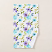 Blauwe Waterverf - Echte handdoekset Bad Handdoek (Handdoek)