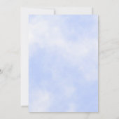 Blauwe Waterverf Eucalyptus Greenery Baptisme Kaart (Achterkant)