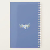 Blauwe Waterverf Floral Lijst bruiloft Planner (Achterkant)