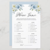 Blauwe Waterverf Floral Wat is er op je telefoonsp (Voorkant / Achterkant)