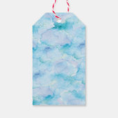 Blauwe waterverf gepersonaliseerd Dank u Favor lab Cadeaulabel (Achterkant)