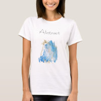 *~* Blauwe Waterverf Gouden Glitterverf ABSTRACT