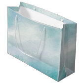 Blauwe waterverf groot cadeauzakje (Voorkant Gekanteld)