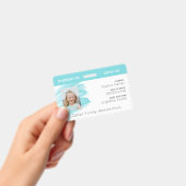 Blauwe Waterverf Homeschool Student ID Badge (Handheld)