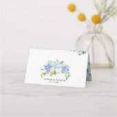 Blauwe Waterverf Hydrangeas en Rozen Borders Wedde (Achterkant)