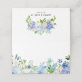 Blauwe Waterverf Hydrangeas Floral Garland Wedding (Buitenkant ongevouwen)