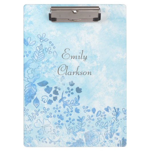 Blauwe Waterverf Klembord (Voorkant)