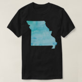 Blauwe Waterverf Missouri T-shirt (Design voorkant)
