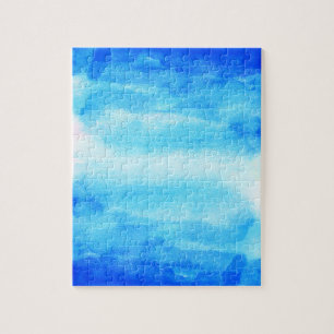 Blauwe Waterverf Ombre Legpuzzel