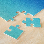 Blauwe Waterverf Ombre Legpuzzel (Zijkant)