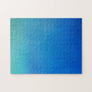 Blauwe Waterverf Ombre Legpuzzel
