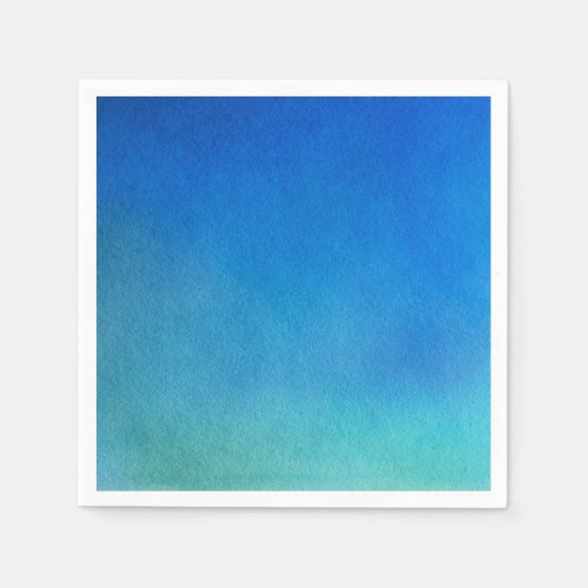 Blauwe Waterverf Ombre Servet (Voorkant)