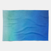 Blauwe Waterverf Ombre Theedoek (Horizontaal)