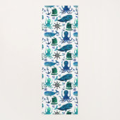 Blauwe Waterverf onder de Zee Octopus Kinderen Yogamat (Achterkant)