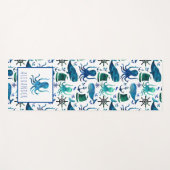 Blauwe Waterverf onder de Zee Octopus Kinderen Yogamat (Voorkant (horizontaal))