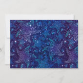 Blauwe waterverf onderzeese zeemaiddel kaart (Achterkant)