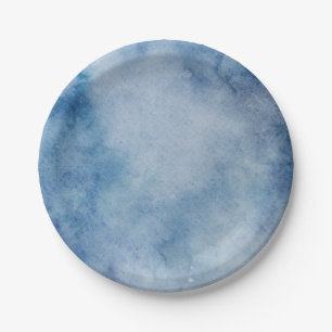 Blauwe Waterverf Papieren Bordje