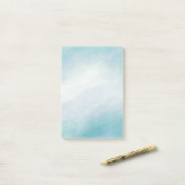 Blauwe waterverf post-it® notes (Op bureau)