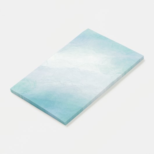 Blauwe waterverf post-it® notes (Schuin)