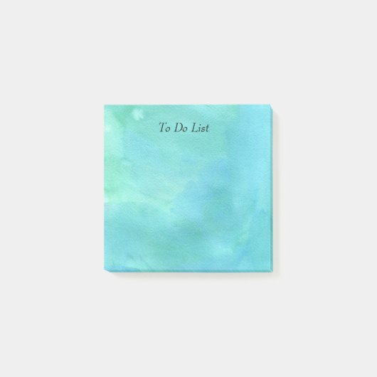 Blauwe Waterverf Post-it® Notes (Voorkant)