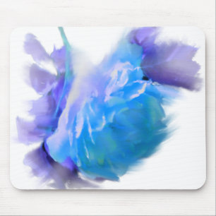 Blauwe waterverf rozen blauw bloemblauw bloemblauw muismat