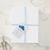 Blauwe Waterverf Rozen Elegant Wedding Cadeaulabel (Met Touw)