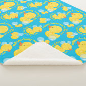Blauwe Waterverf Rubber Ducky Jij bent de Een Sherpa Deken (3/4)