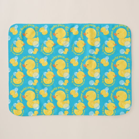 Blauwe Waterverf Rubber Ducky Jij bent de Een Sherpa Deken (Voorkant (horizontaal))