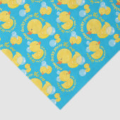 Blauwe Waterverf Rubber Ducky Jij bent de One Part Tissuepapier (Detail)