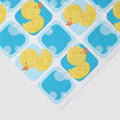 Blauwe Waterverf Rubber Ducky Tissuepapier (Detail)
