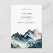 Blauwe Waterverf - Rustige bergen - Omsluiting Informatiekaartje (Voorkant)