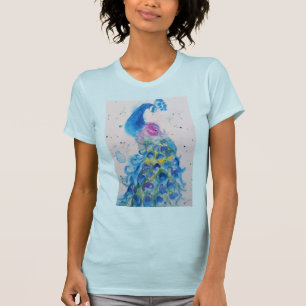 Blauwe Waterverf schilderkunst Womens T-shirt