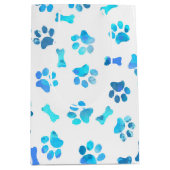 Blauwe Waterverf schildert op zaterdag Gemiddelde Medium Cadeauzakje (Voorkant)