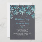 Blauwe Waterverf Snowflake kerstfeest Kaart (Voorkant)