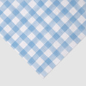 Blauwe Waterverf Stippen Gingham Tissuepapier (Detail)