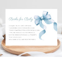 Blauwe waterverf strik boeken voor baby