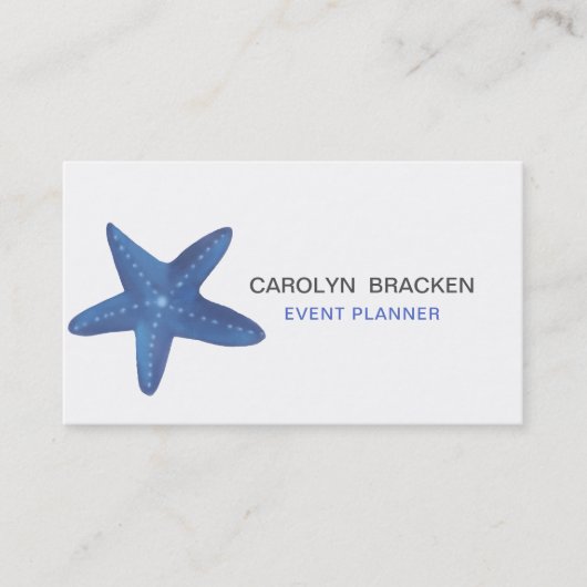 Blauwe Waterverf | Stripes Visitekaartje (Voorkant)