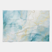 Blauwe waterverf theedoek (Horizontaal)