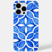 Blauwe Waterverf Toscaanse Italiaanse Tegel Case-Mate iPhone Case (Achterkant)
