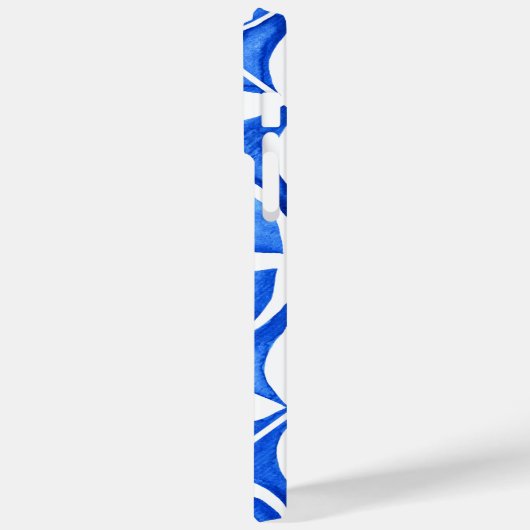 Blauwe Waterverf Toscaanse Italiaanse Tegel Case-Mate iPhone Case (Achterkant / Links)