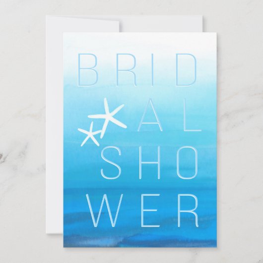 Blauwe Waterverf tropisch modern VRIJGEZELLENFEEST Kaart (Voorkant)