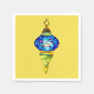 Blauwe waterverf van de mozaïekkunst van Turkse la Servet