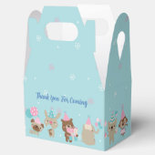 Blauwe Waterverf van levende dieren 1e verjaardag  Bedankdoosjes (Geopend)