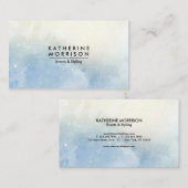 Blauwe Waterverf Visitekaartje (Voorkant / Achterkant)